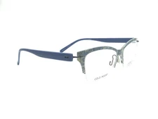 Aspire UNFORGETTABLE Blue Lace Half Rimless Eyeglasses Frames 53-17 140 NEW