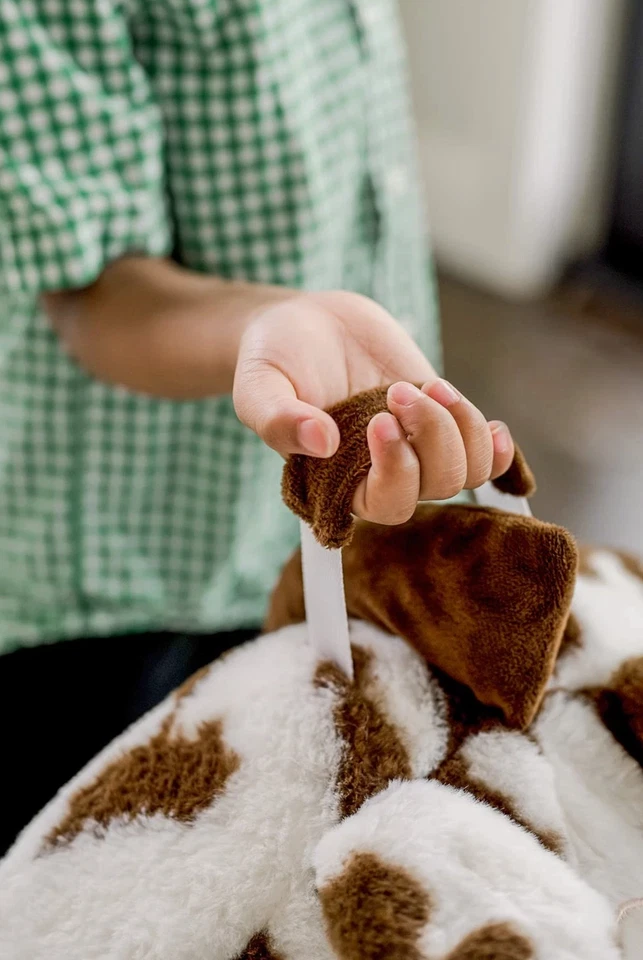 Soft Landing Kids Cow-Print Fold-Out Sleeper Sofa - Plush Lounger & Chair in One - Image 4 of 4