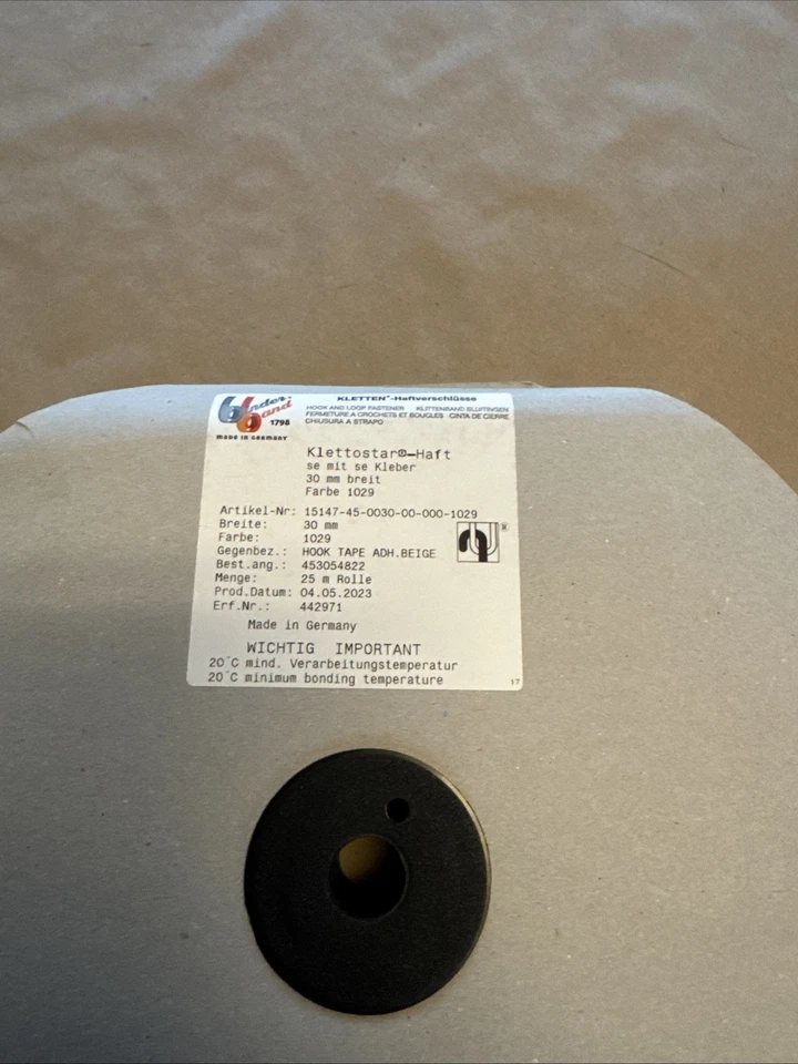 Klettband Haken Klettostar-Haft selbstklebend Breite=30mm Länge=25m, Beige - Bild 4 von 4
