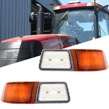 2X LED Amber Front Cab Light For Case IH Magnum 180 Magnum 190 Magnum 210