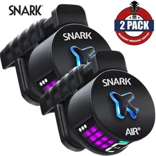 2-PACK Snark AIR Clip-On Chromatic Guitar Tuner with Colorful LED Display