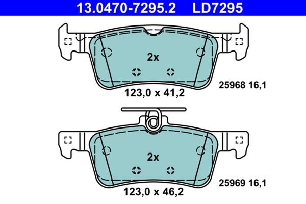 Bremsbelagsatz Scheibenbremse ATE Ceramic 13.0470-7295.2 FüR Peugeot 308 SW 2-image