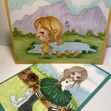 Summer Girl Handmade Any Occasion Cards Lot With Envelopes