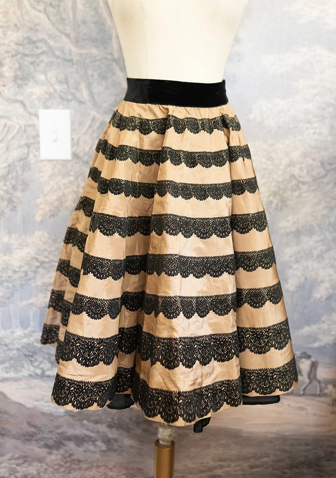 Falda circular vintage años 50 Joe Davidson originales MidCentury MCM Rockabilly talla 10 Foto 2 de 4