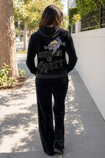 VTG Y2K Juicy Couture "Couture Is Here" Velour Tracksuit Set XL Black