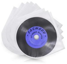 100PCS Vinyl Inner Sleeves - 12" Semi-Transparent Plastic Cover with 12 Inch