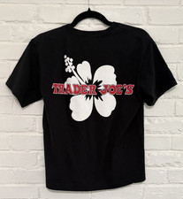 Trader Joe s Graphic Black Logo T Shirt Size Small 100 Cotton Tee EUC