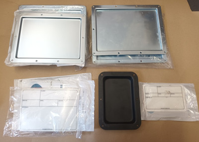 Menge 13 x Penn Elcom große Metall flache versenkte Etikettenschale für Flightcases