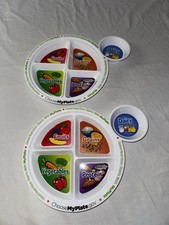 My Plate Divided Dinner Plates Child Food Groups Nutrition Sections Set Of 2