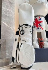 G/FORE Golf Caddy Bag / Stand Type / PU leather / Black White / 2.6 kg