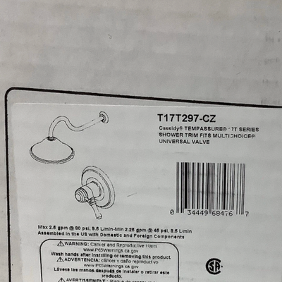 #ad Delta T17T297 CZ Cassidy 2 Function Thermostatic Shower Set Champagne Bronze NEW $438.00