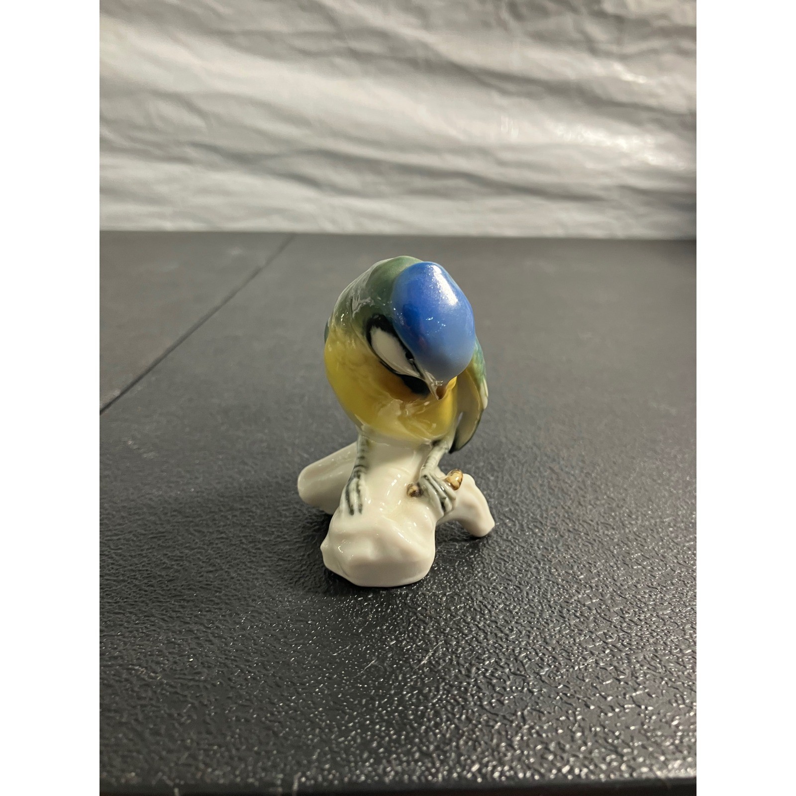 Royal Copenhagen Blue Tit Bird Porcelain Figurine 1506 Vintage Danish Decor