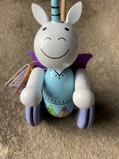 Unicorn Push Along Wooden Toys Walker Creative for Children and Toddlers 1-3 NEW
