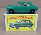 Vintage 1966 Matchbox #64 M.B.1100 Sports Car With Dog & Box