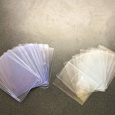 Pack of 10 Toploaders and Soft Sleeves Fits Standard Trading cards Light Use
