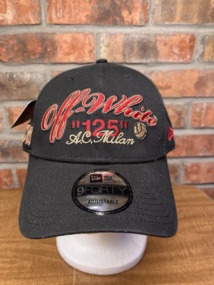 NEW ERA x Off White x AC Milan 2024 9Forty Black/Red Logo 125th Anniversary Hat