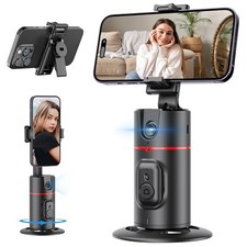 Face Tracking Phone Holder Tripod Mount for Cellphone Camera, 360 Rotation