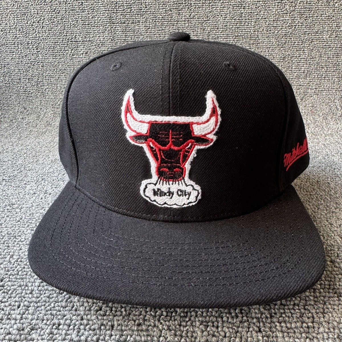 Mitchell & Ness Chicago Bulls Fitted Hat Black 7 1 2 HWC NBA Cap