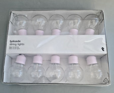 Lyskaede rosa Sockel klar Glühbirne Lichterkette Med 10 LED-lys - Batterie