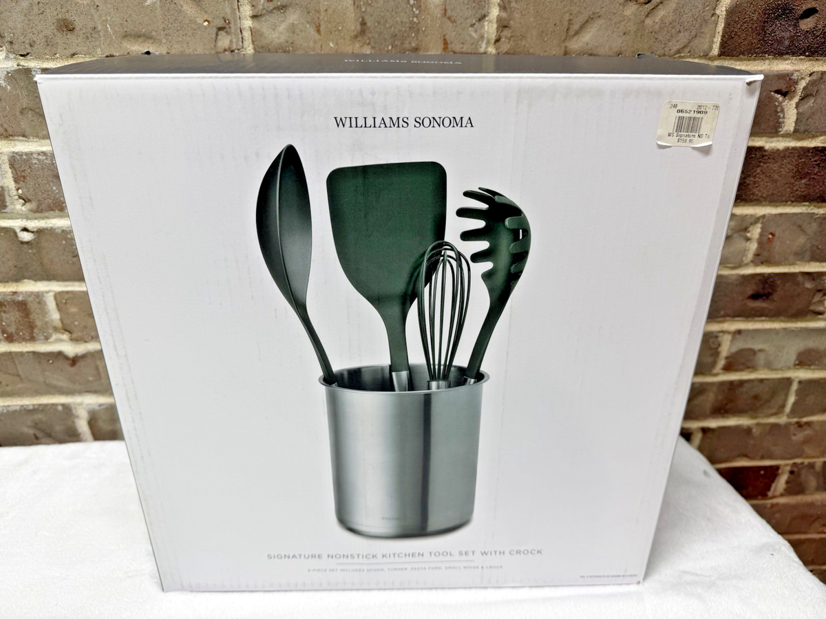 Williams Sonoma Signature Nonstick Utensils with Crock Holder 5 pc