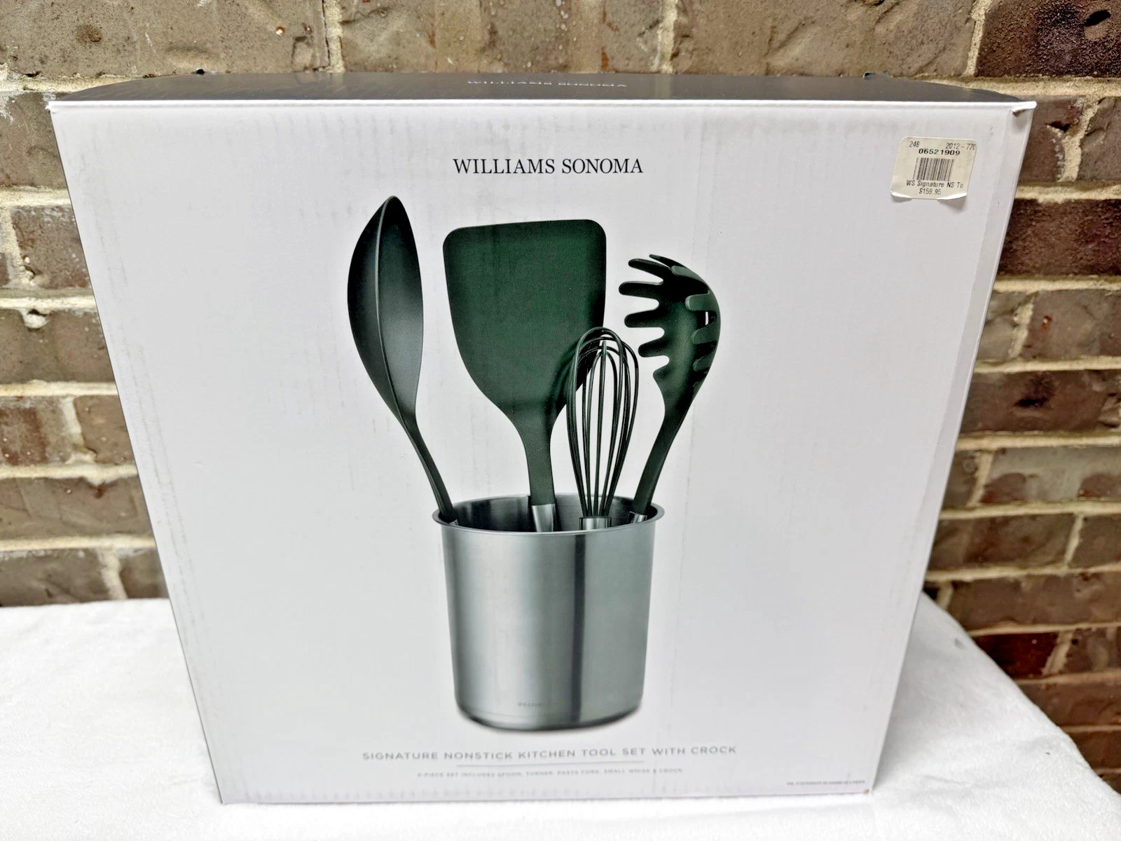 Williams Sonoma Signature Nonstick Utensils with Crock Holder 5 pc Set NEW n Box