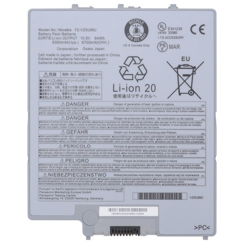 FZ-VZSU88U Laptop Battery for Panasonic Toughpad FZ-G1 Series FZ-VZSU84A2K - 第 1/2 張圖片