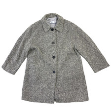 Sara Glenzer Grey Overcoat Wool Blend Tweed Womens 1xl