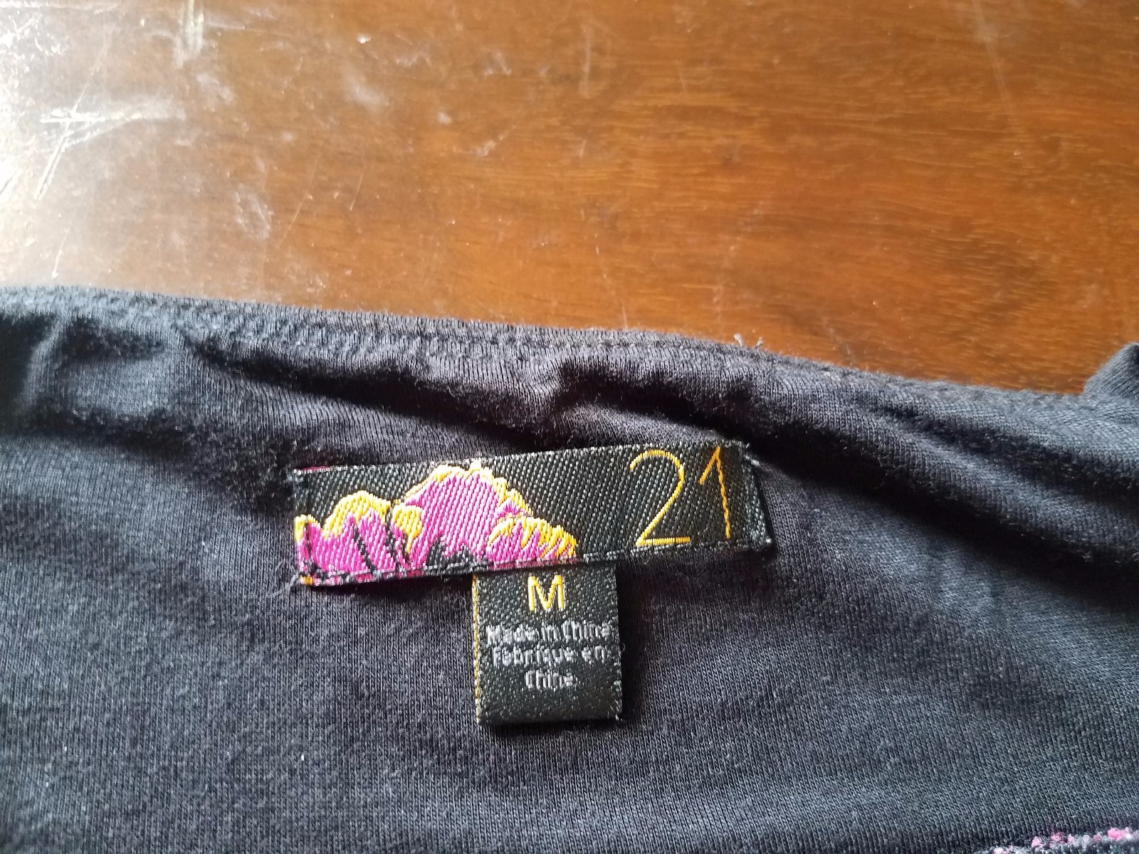 21 Twenty One Women's S Black Pink Blue Spaghetti Strap Cotton Lined Shirt