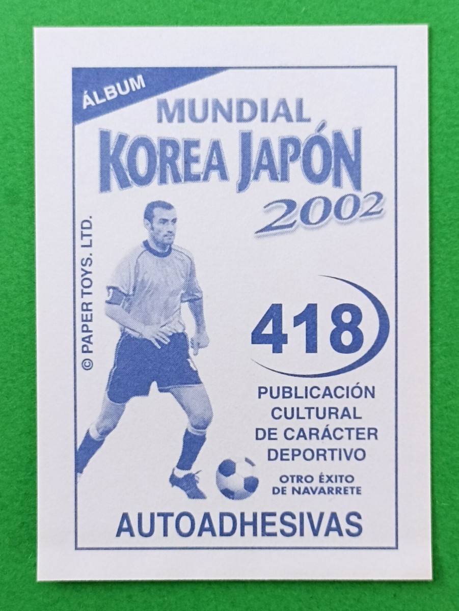 2002 Navarrete Korea Japan World Cup FIFA Ax Sticker #418 JAVIER