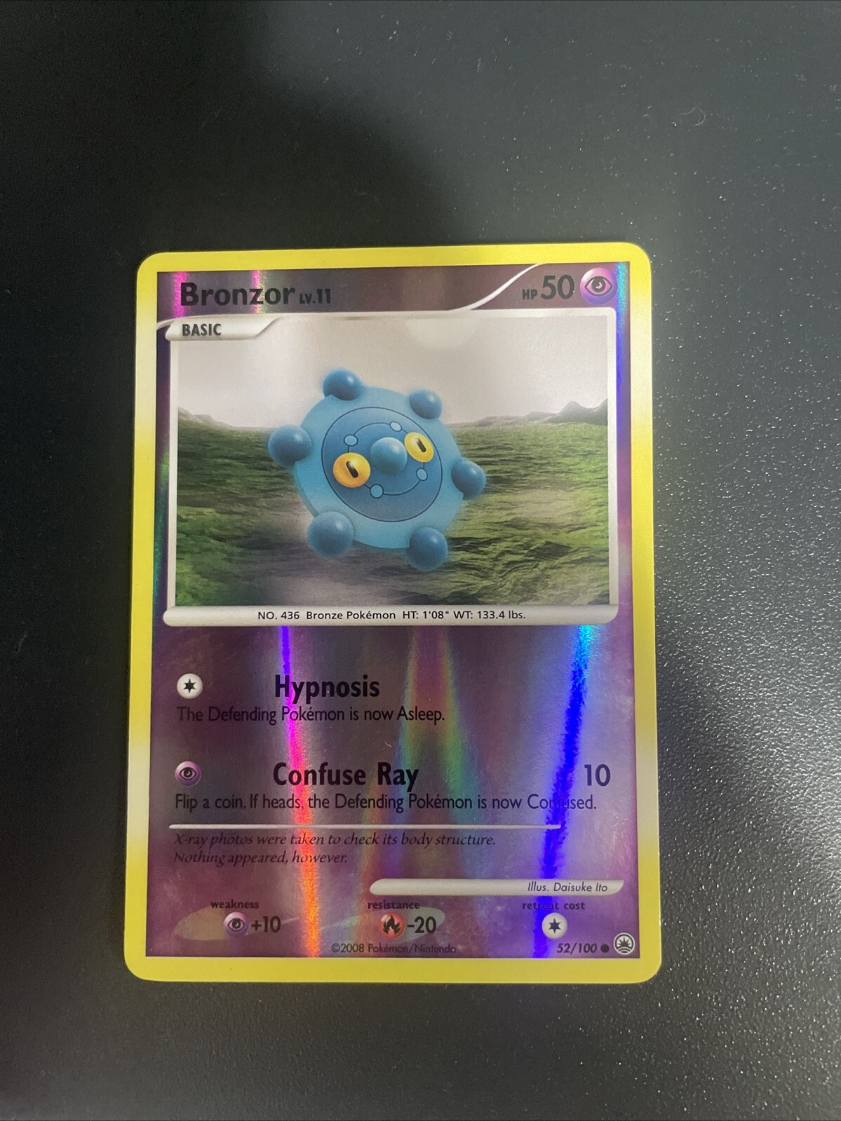 Bronzor Majestic Dawn Reverse Holo 52/100 Diamond & Pearl Pokémon Lightly Played