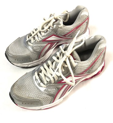 Women S Size 6 Reebok Dmx Ride Running Shoes Lateral Flex Silver Gray Pink Ebay