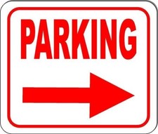 Parking to the right arrow sign Size Options available business workplace