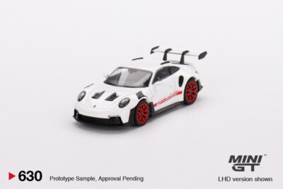 MINI GT Porsche 911 GT3 RS White With Pyro Red Accent Package #630