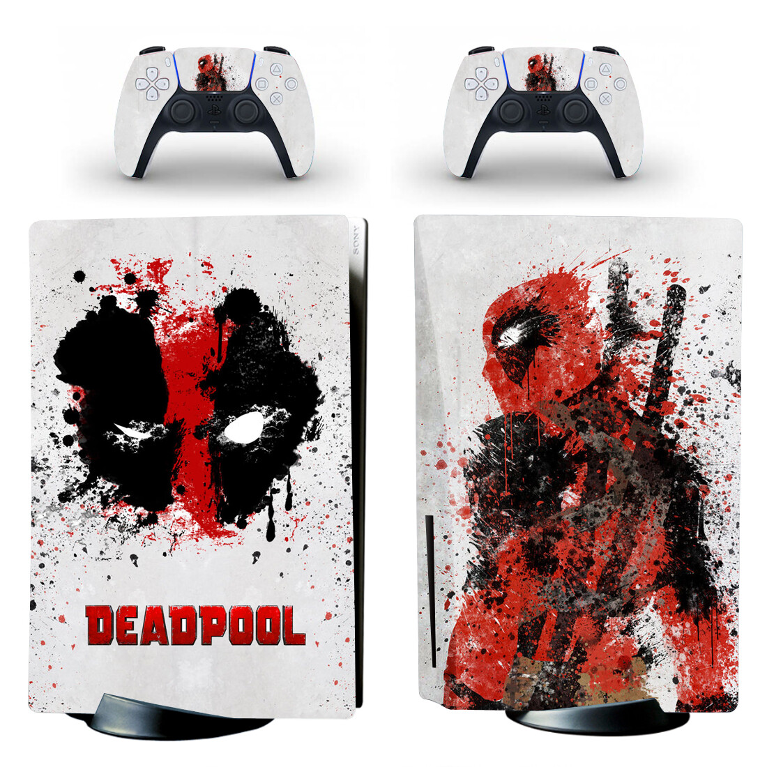 PS5 Standard Disc Console Control Skin Sticker Decals Deadpool DP Super Hero-image