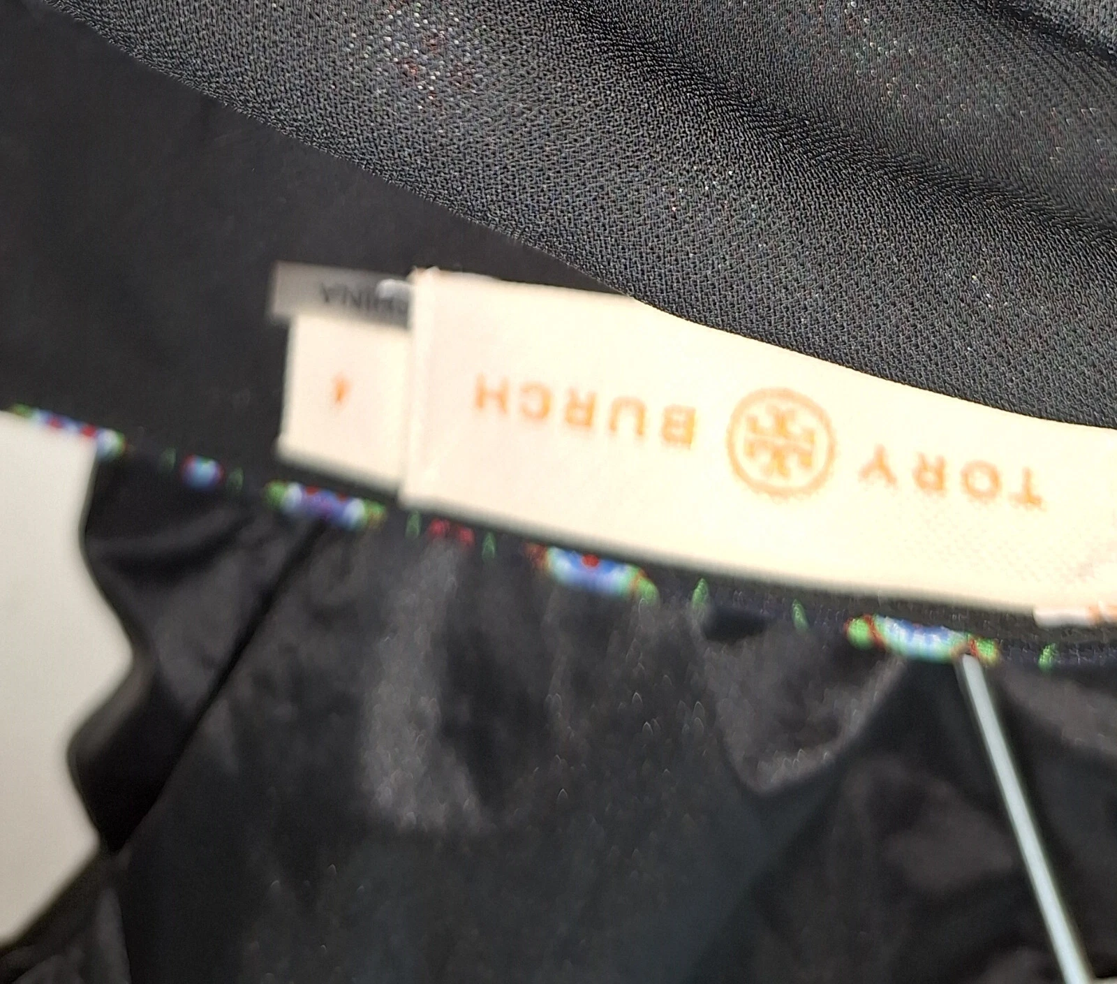 Abito avvolgente Tory Burch stampa medaglione batik senza maniche con volant tg 4