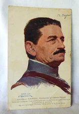 1917 American Red Cross POST CARD French General Charles Mangin Art J F Bouchor
