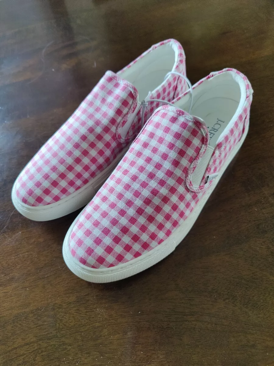 Gingham slip store on shoes