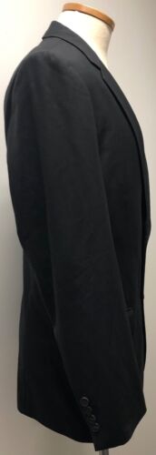 HUGO BOSS HUGO BLACK DARK GRAY MICRO STRIPE WOOL SPORT COAT BLAZER 2 BUTTON 44R - Picture 4 of 12