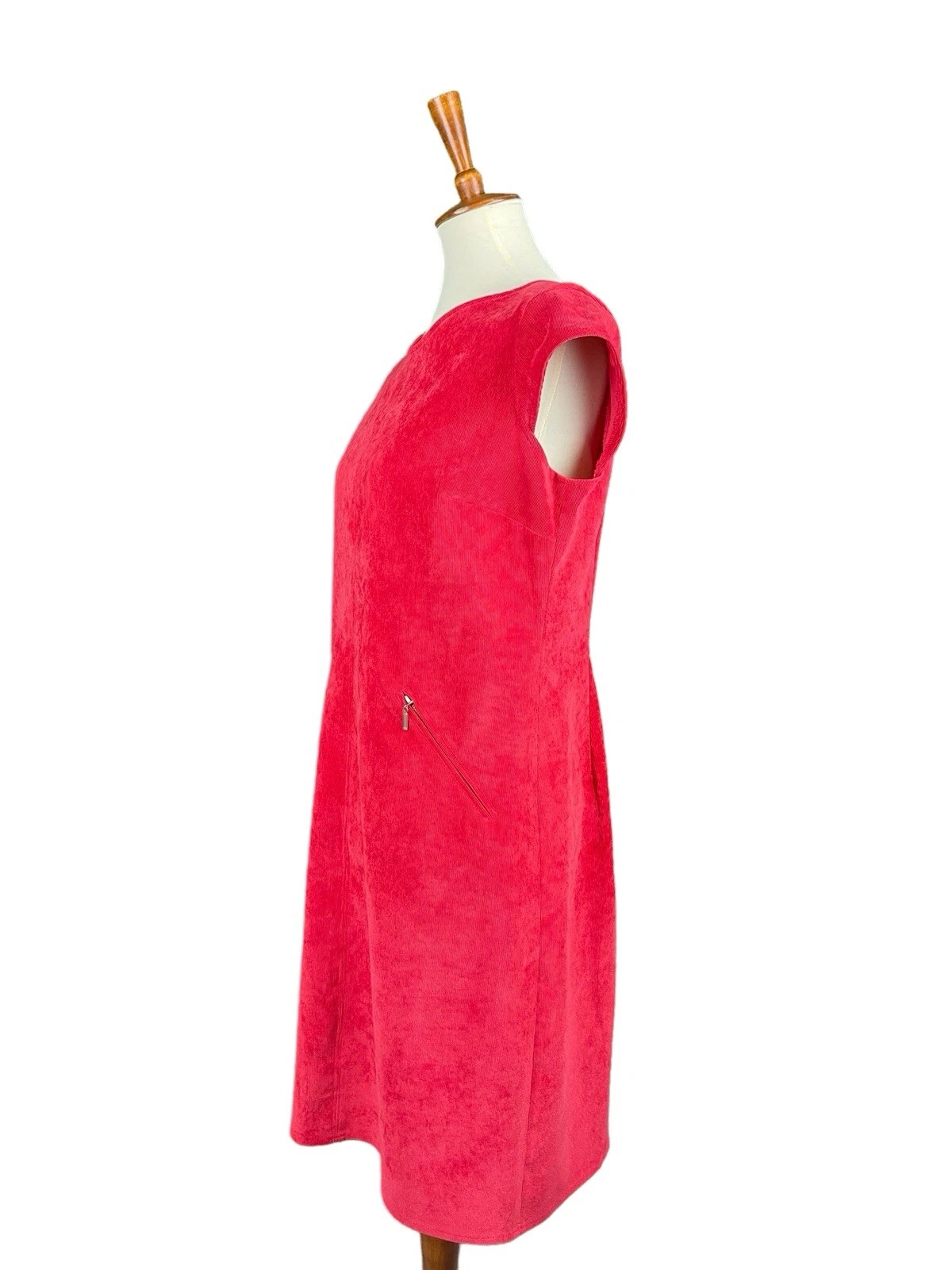 VETEMENTS Abito da donna arancione rossastro Sharagano taglia 10 velluto a coste con tasche