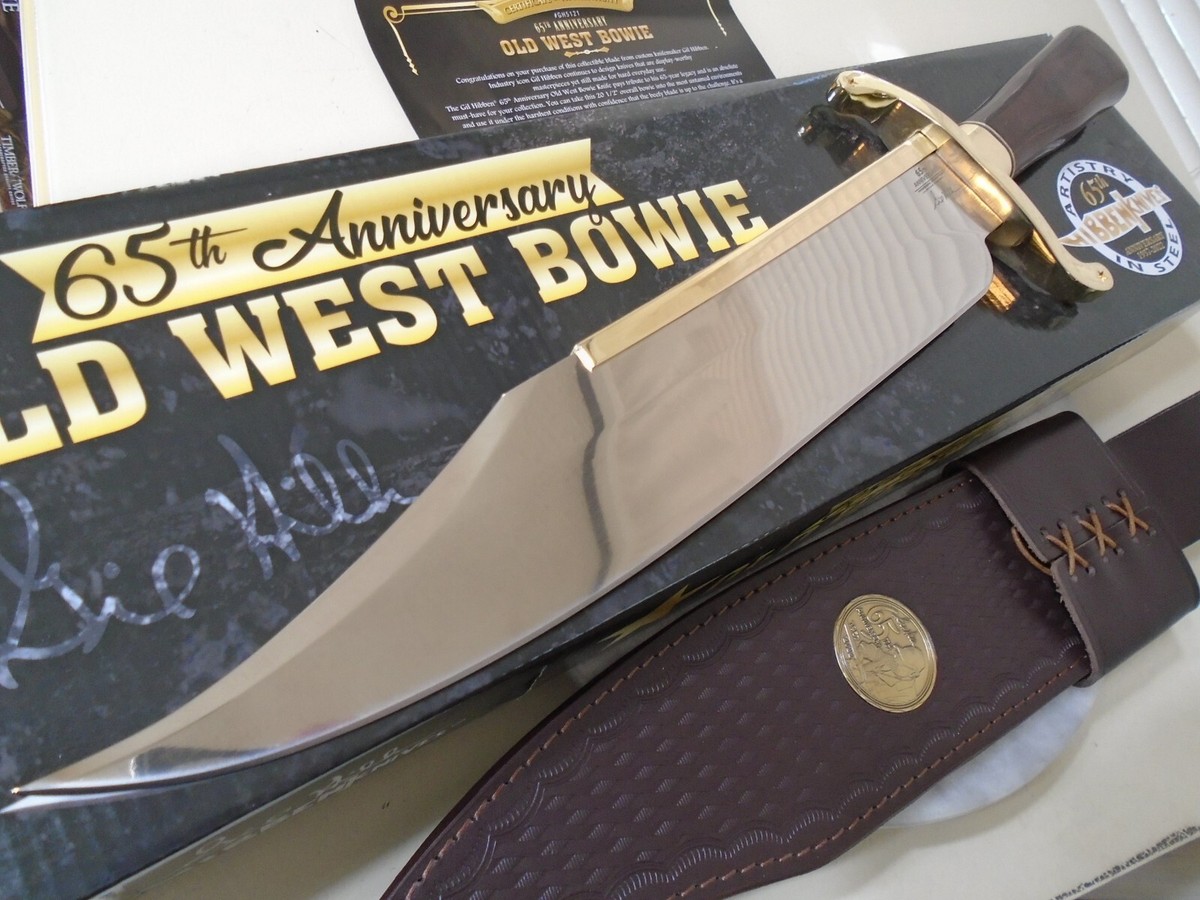 Gil Hibben Limited 65th Anniversary Old West Bowie Knife Leather