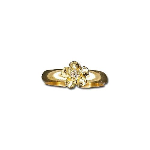 Hawaiian 14k Finish Plumeria Flower CZ Toe Ring eBay