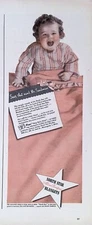 Print Ad 1940's North Star All Wool Iris Blankets Mr Sandman Baby Bed