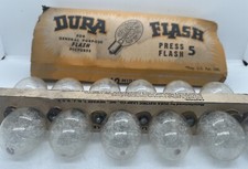 Vintage Full 12 Pack Dura Flash Press Flash 5 Midget Bulbs Original Box