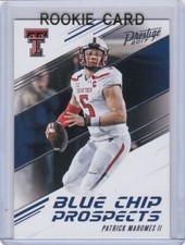 PATRICK MAHOMES II ROOKIE CARD KC Chiefs 2017 PRESTIGE BLUE CHIP PROSPECTS $$ RC