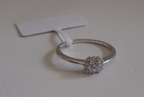 ANILLO DE BODA DE RACIMO CON DIAMANTE SIMULADO CREADO EN LABORATORIO / PLATA ESTERLINA 925 - Imagen 3 de 9