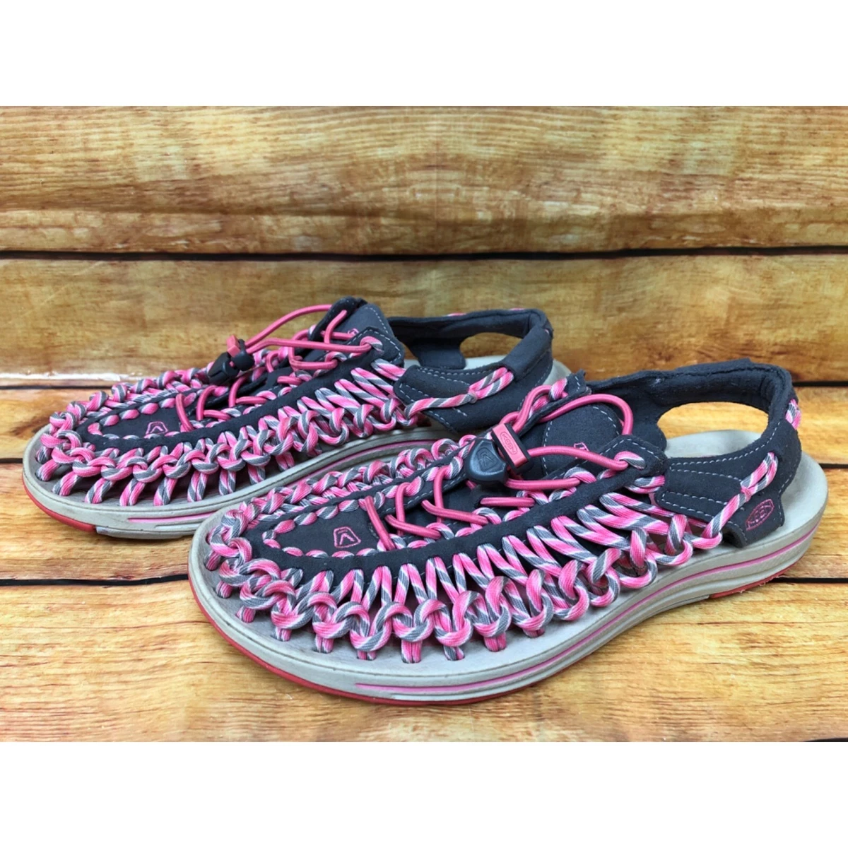 Keen Uneek Slice Fade 1014629 Corded Sport Sandals Womens 8 38.5 5r43