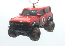Christmas Ornament for 2021 Ford Bronco Red/ 1 White Decal