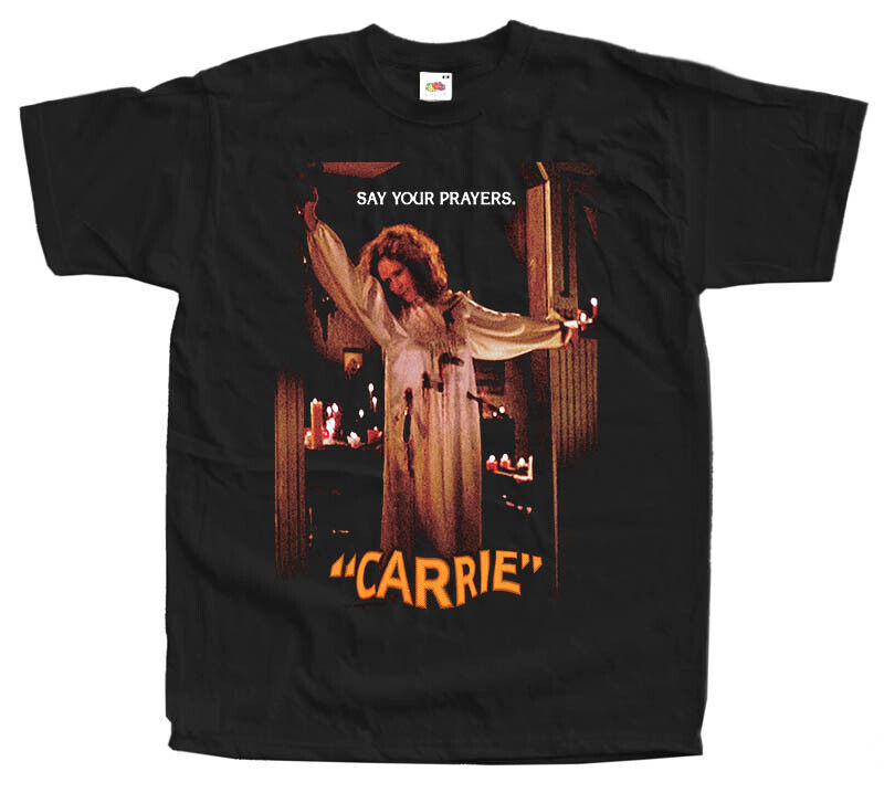 Carrie T SHIRT TEE v3 Horror Movie Poster BLACK all sizes S Carrie T SHIRT TEE v3 Horror Movie Poster BLACK all sizes S