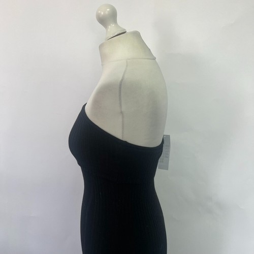 Urban Outfitters Silence + Noise Halle Fold-Over Bandeau Midi Dress. Black. XS. - Picture 4 of 5