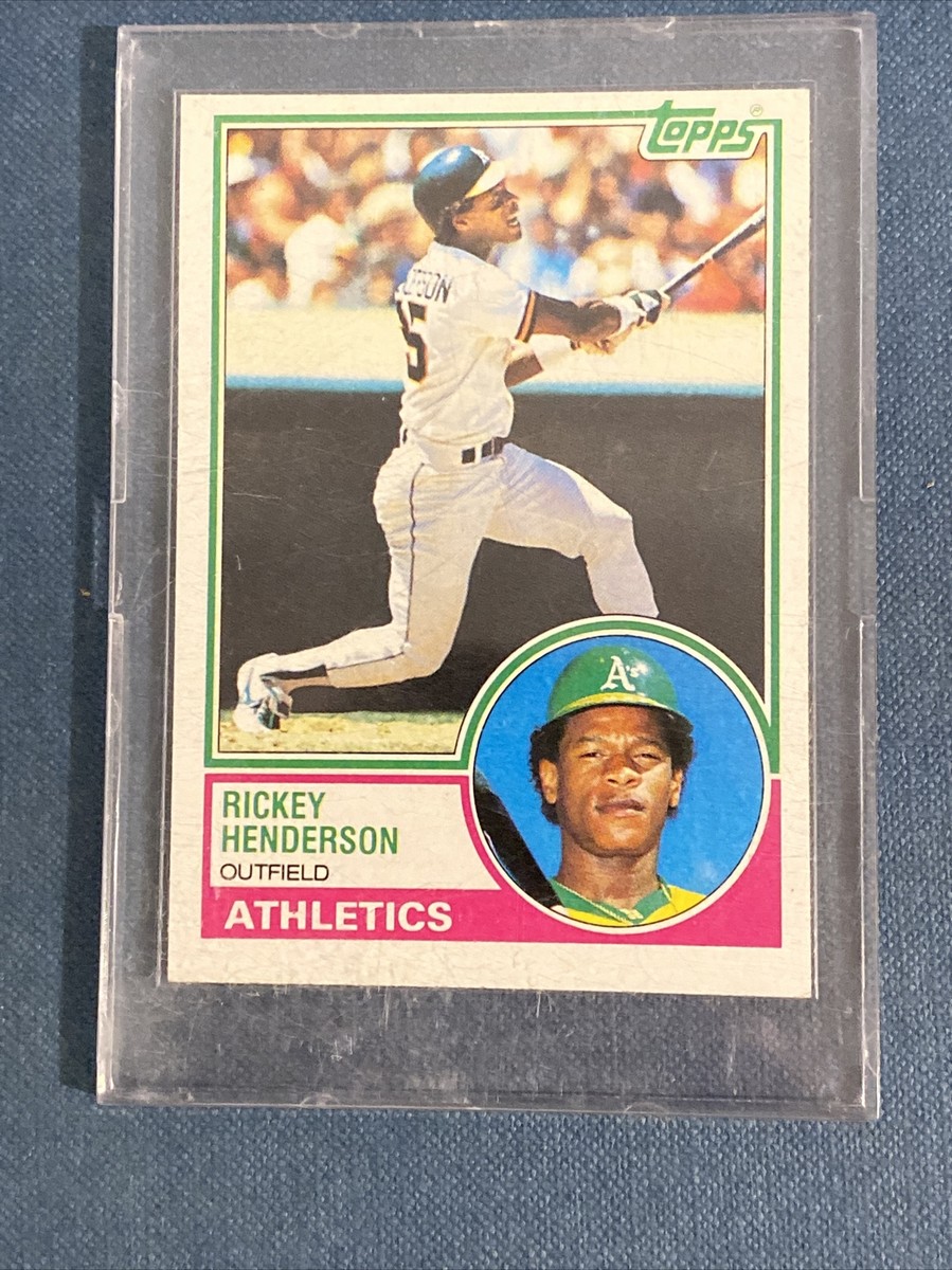 1983 Topps Rickey Henderson HOF A's #180 Vintage Near Mint NM Card